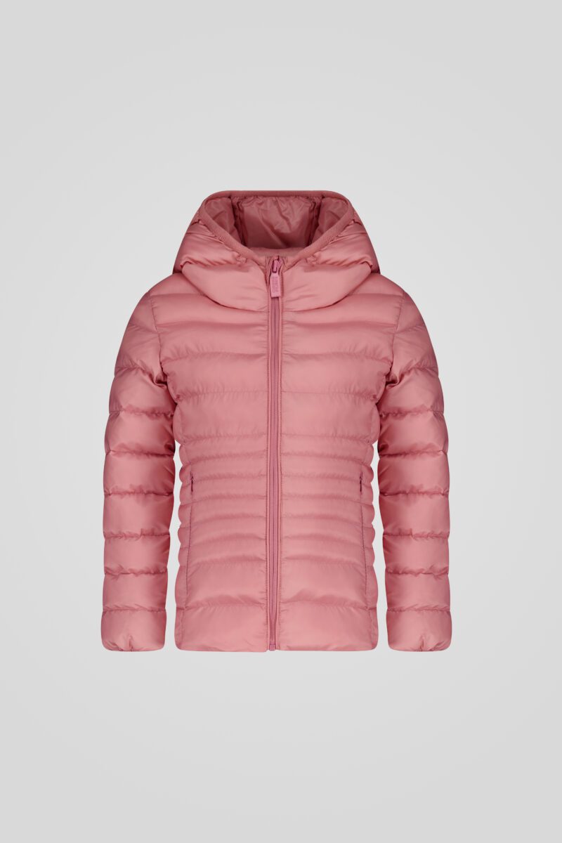 immagine piumino rosa bambina con cappuccio